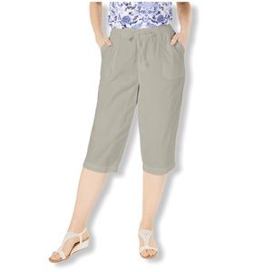 Karen Scott Cotton Cropped Pants